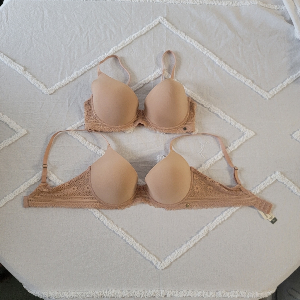 LUCKY BRAND NUDE BRAS 36 C BRAND NEW WO TAGS